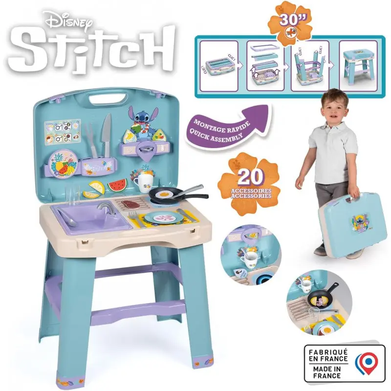 Smoby - Stitch - Cucina - Valigetta pieghevole
