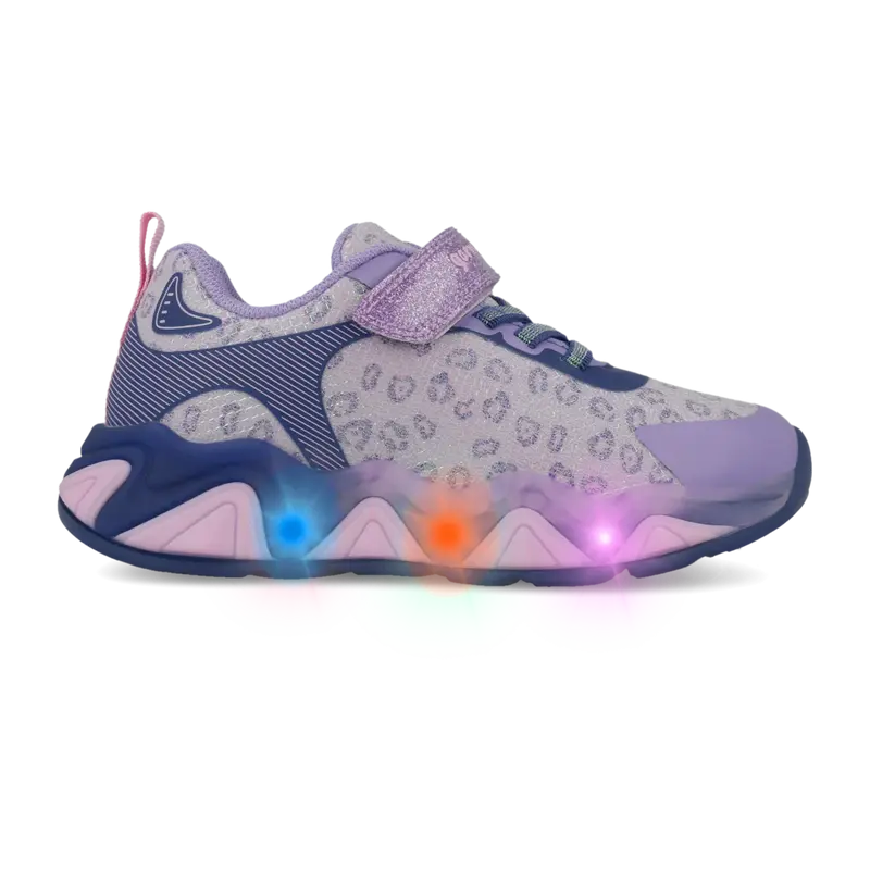 Sneakers con luci Lilla e blu