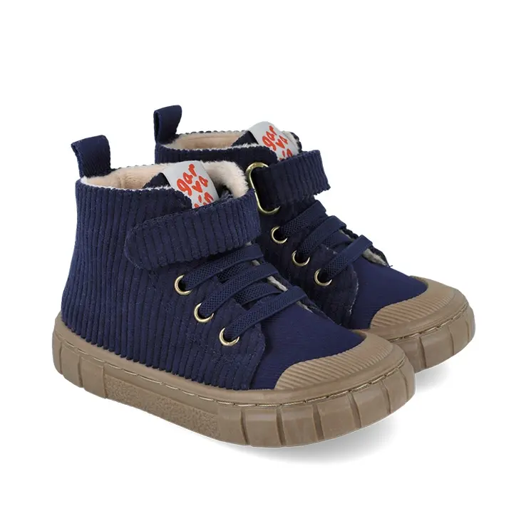 Stivaletti barefoot velluto blu navy