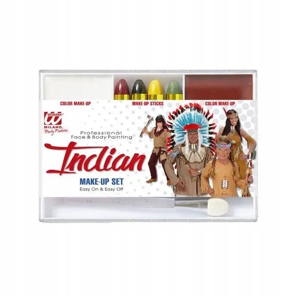 Widmann - Kit Trucco Indiano Rosso e Bianco